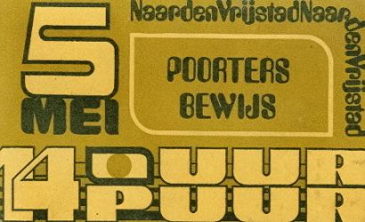 Naarden Vrijstad festival ticket May 05, 1970